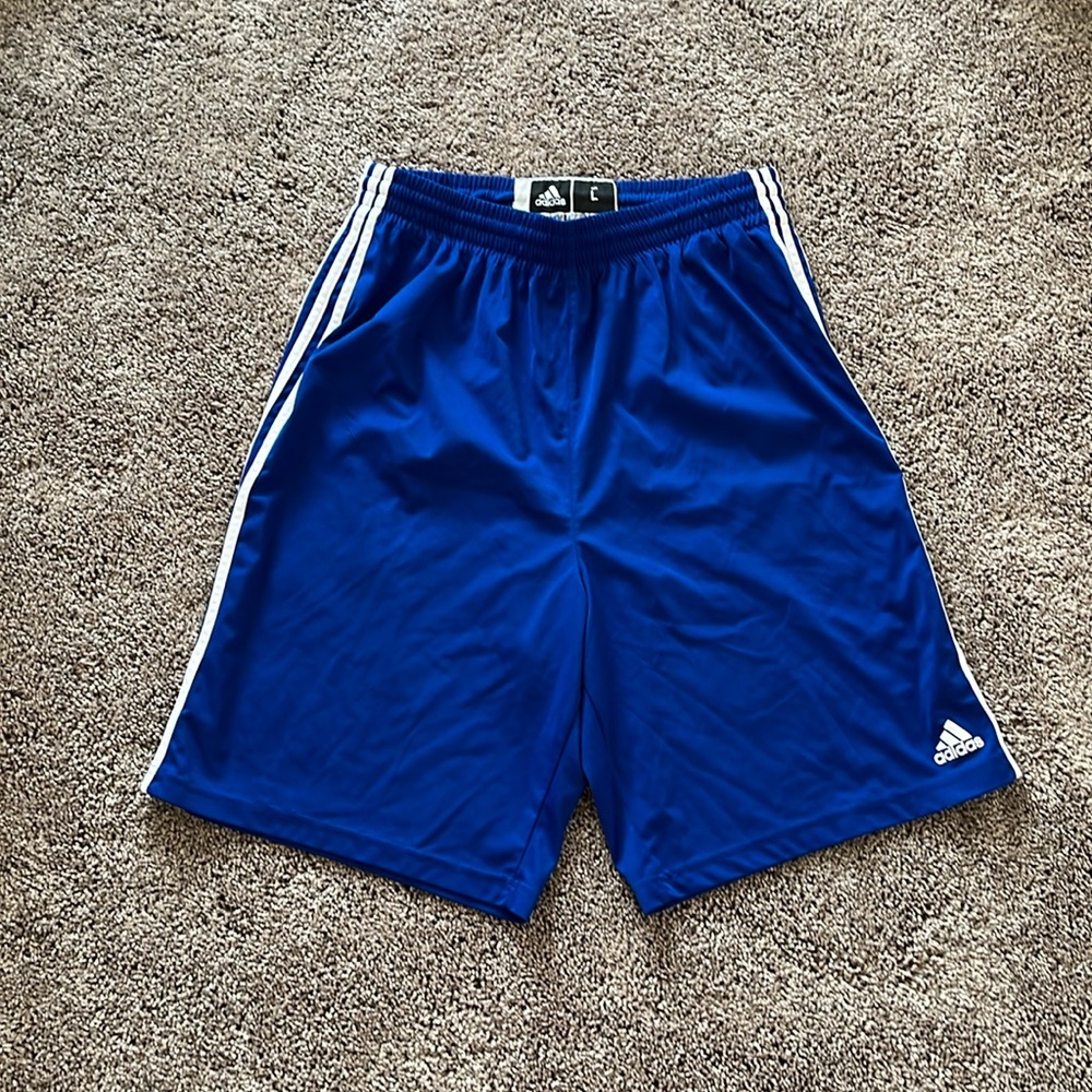 Blue Adidas Basketball Shorts